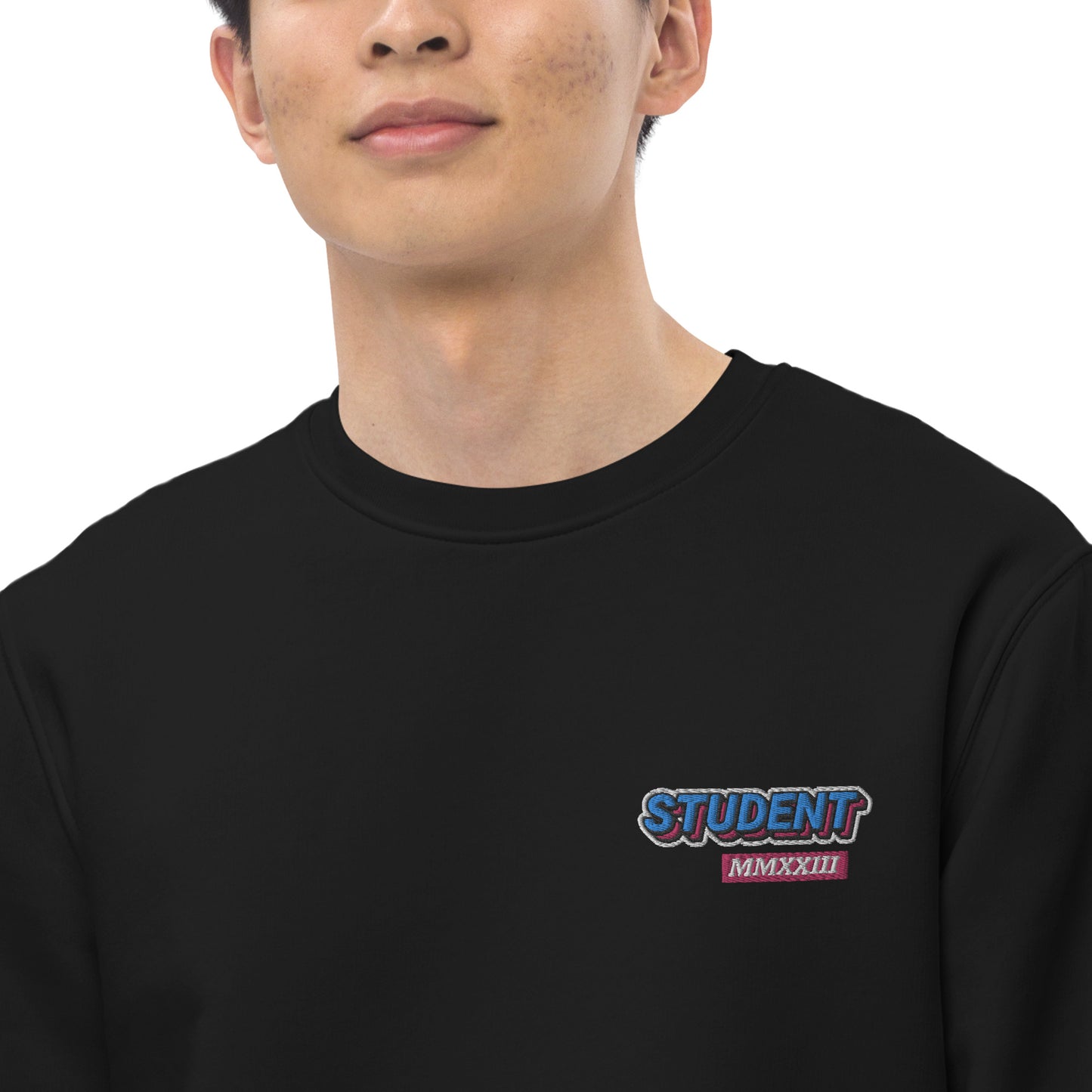 STUDENT 2023 - Premium unisex eco collegetröja med brodyr - 4 färger
