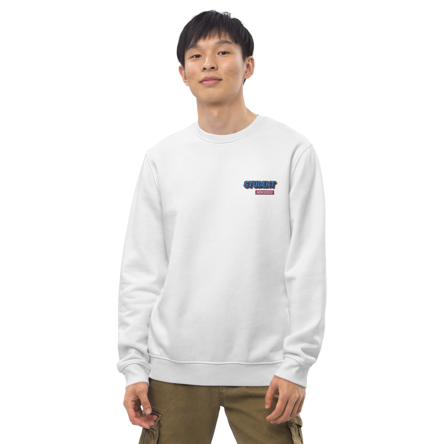 STUDENT 2023 - Premium unisex eco collegetröja med brodyr - 4 färger