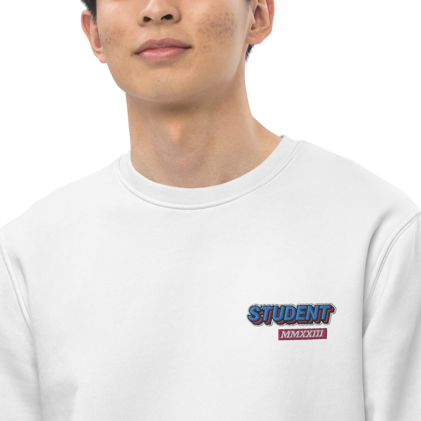STUDENT 2023 - Premium unisex eco collegetröja med brodyr - 4 färger