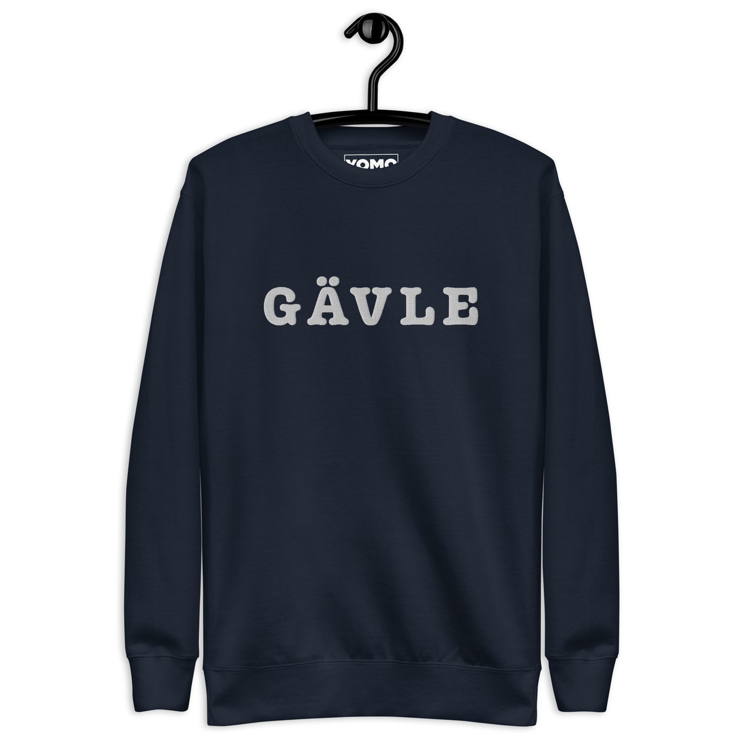 GÄVLE - Premium Unisex Sweatshirt/Collegetröja med vit brodyr - 4 färger