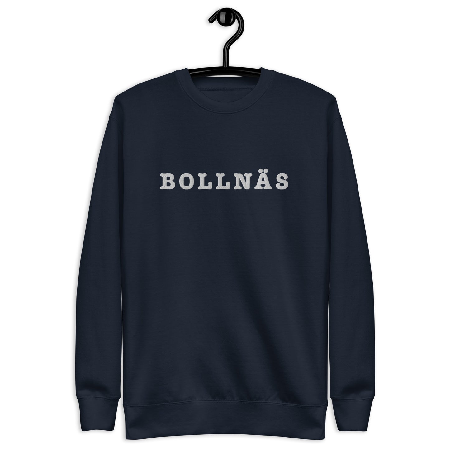 BOLLNÄS - Premium Unisex Sweatshirt/Collegetröja med vit brodyr - 3 färger
