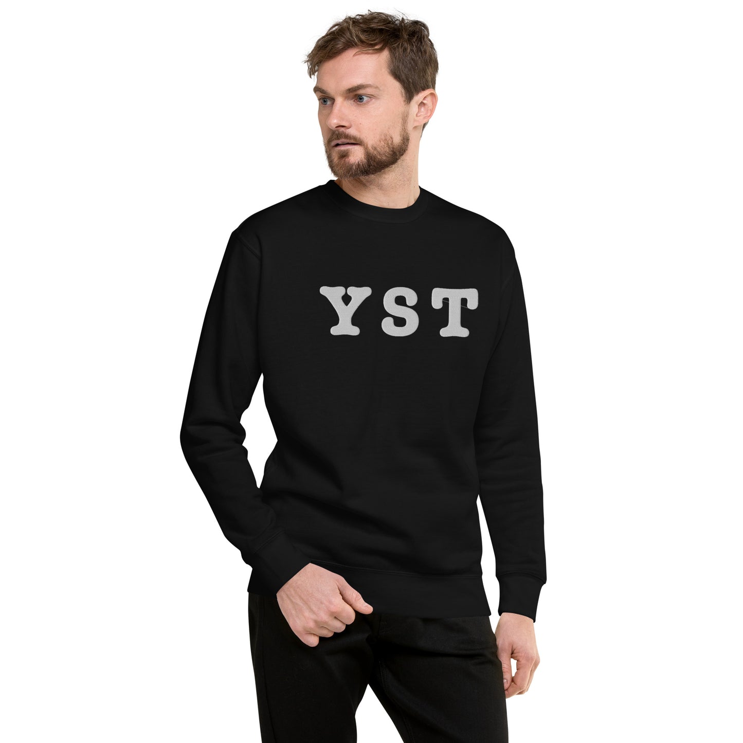 YSTAD (YST) - Premium Unisex Sweatshirt/Collegetröja med vit brodyr - 2 färger