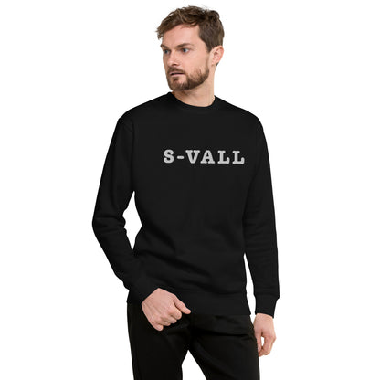 SUNDSVALL  (S-VALL) - Premium Unisex Sweatshirt/Collegetröja med vit brodyr - 4 färger