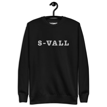 SUNDSVALL  (S-VALL) - Premium Unisex Sweatshirt/Collegetröja med vit brodyr - 4 färger