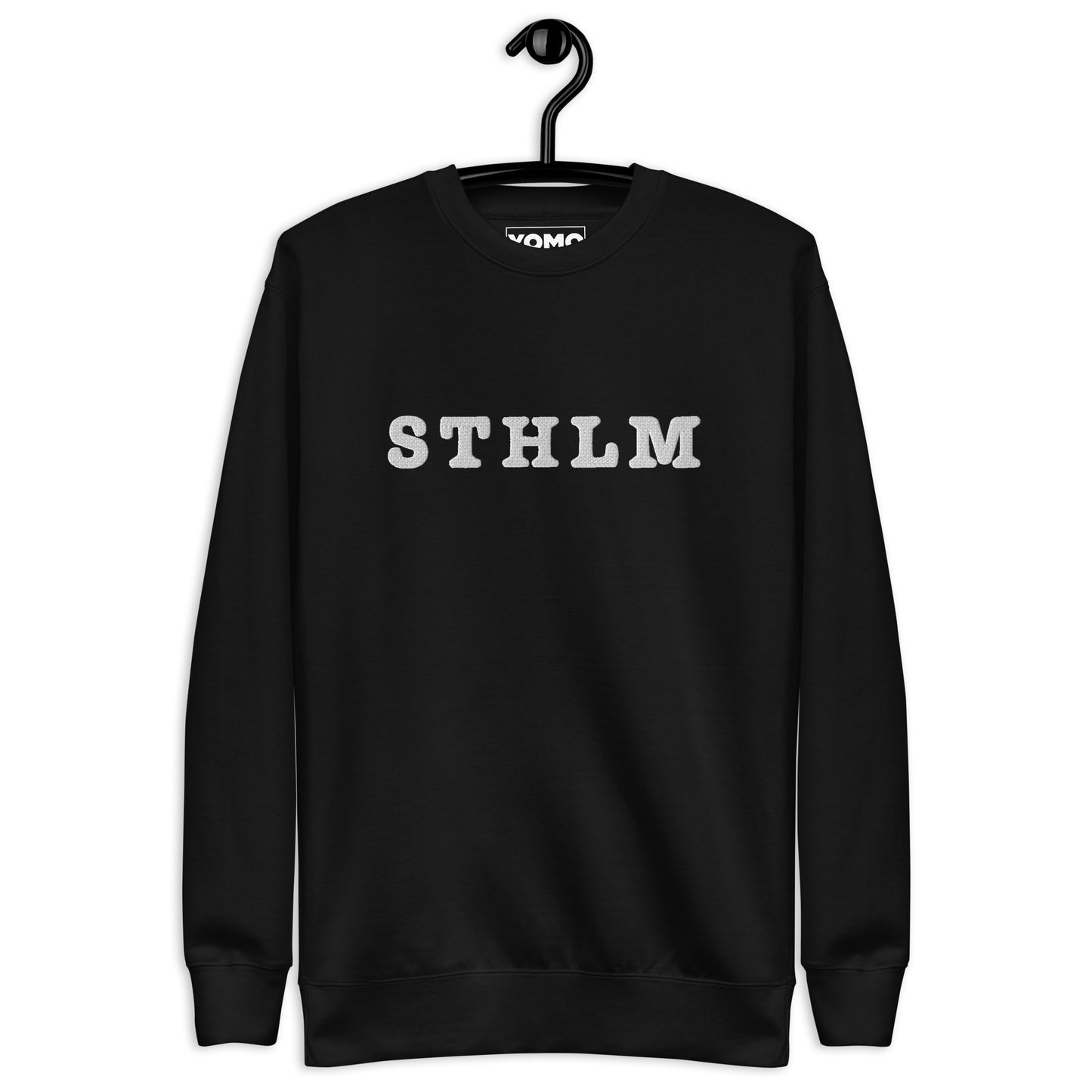 STHLM - Premium Unisex Sweatshirt/Collegetröja med vit brodyr - 4 färger