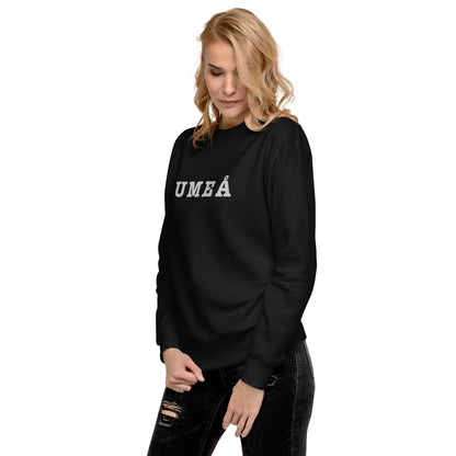 UMEÅ - Premium Unisex Sweatshirt/Collegetröja med vit brodyr - 4 färger