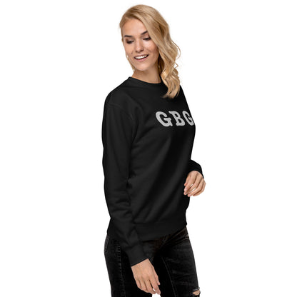 GBG - Premium Unisex Sweatshirt/Collegetröja med vit brodyr