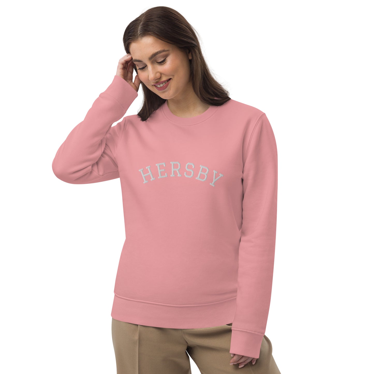 HERSBY - Premium unisex eco collegetröja med brodyr - 4 färger